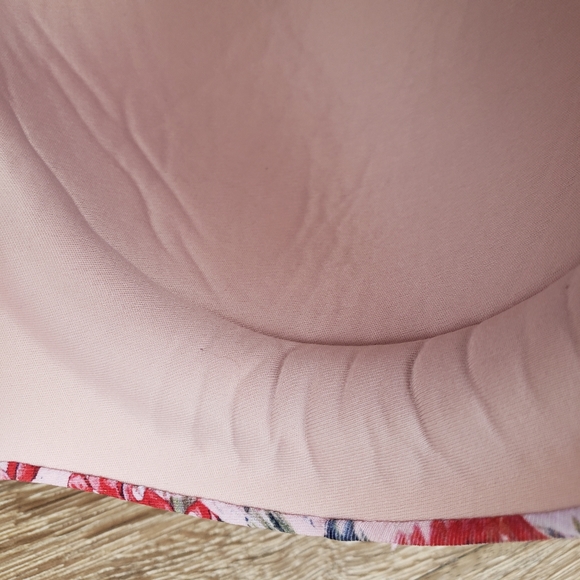 Floral Cacique 42 H Racerback Bra with Padded Under Support Plus Size - Picture 7 of 16